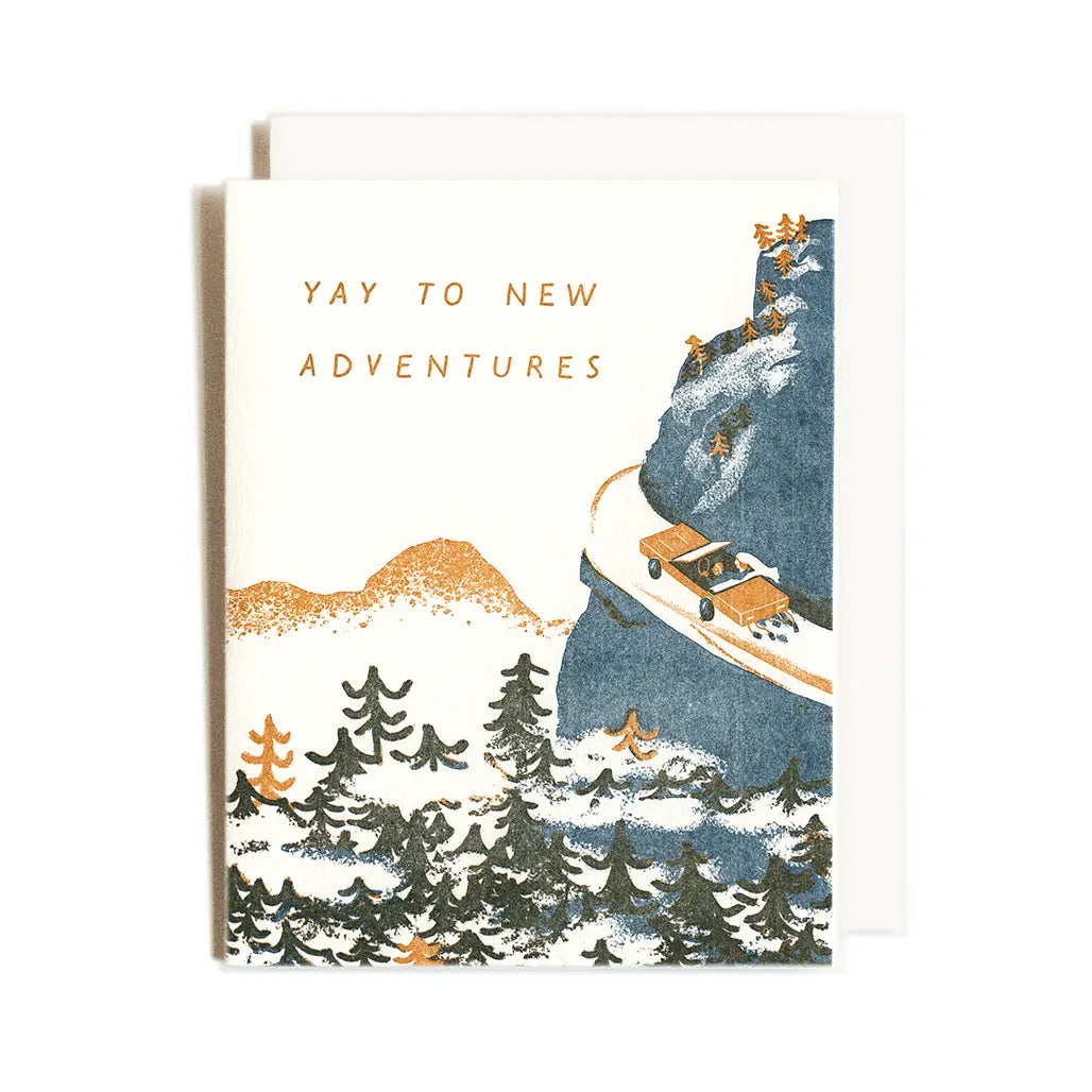 Homework Letterpress Studio Greeting Card - New Adventures