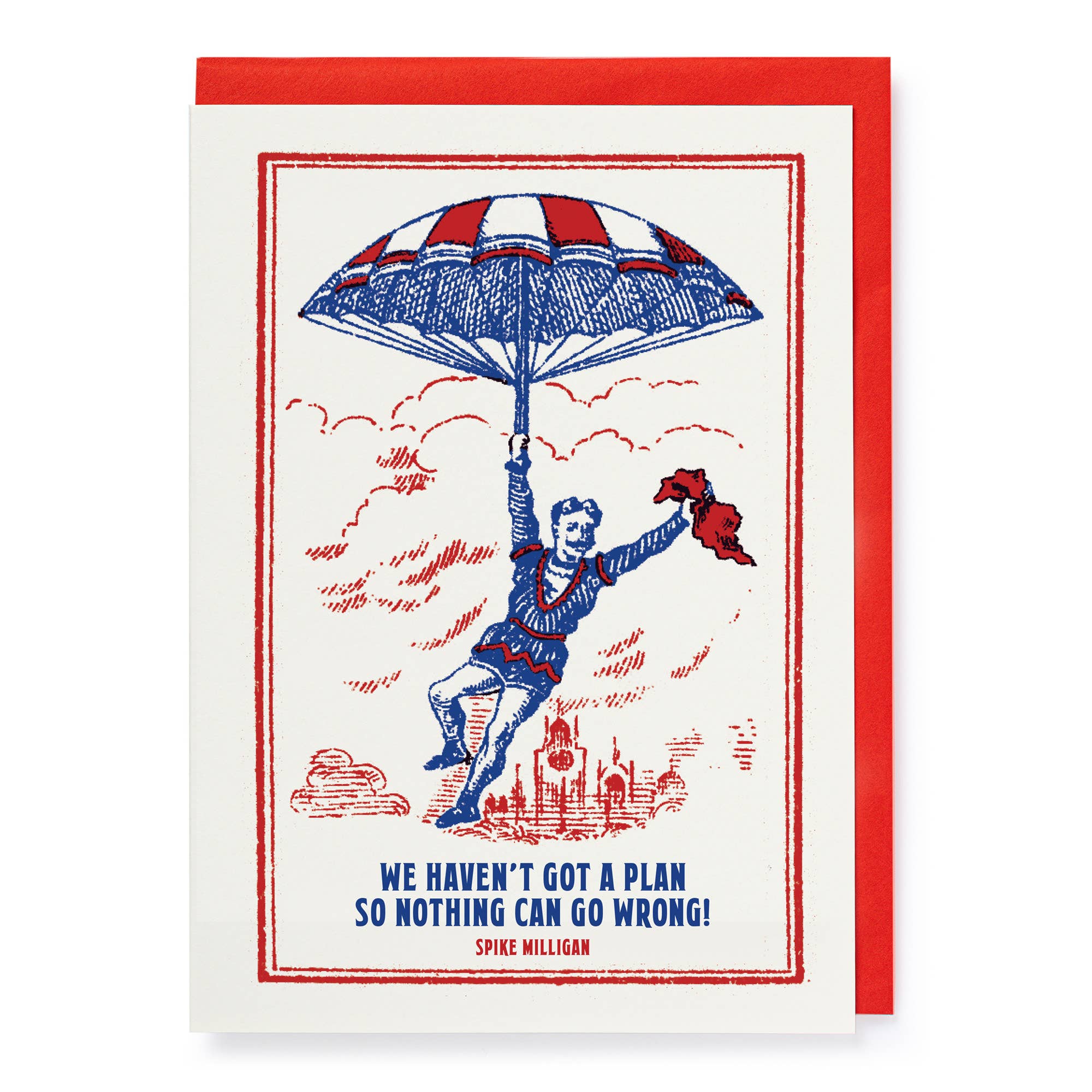 Greeting Card - Nothing Can Go Wrong Parachute