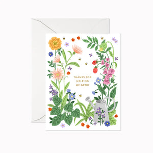 Linden Paper Co. Greeting Card - Thanks For Helping Me Grow