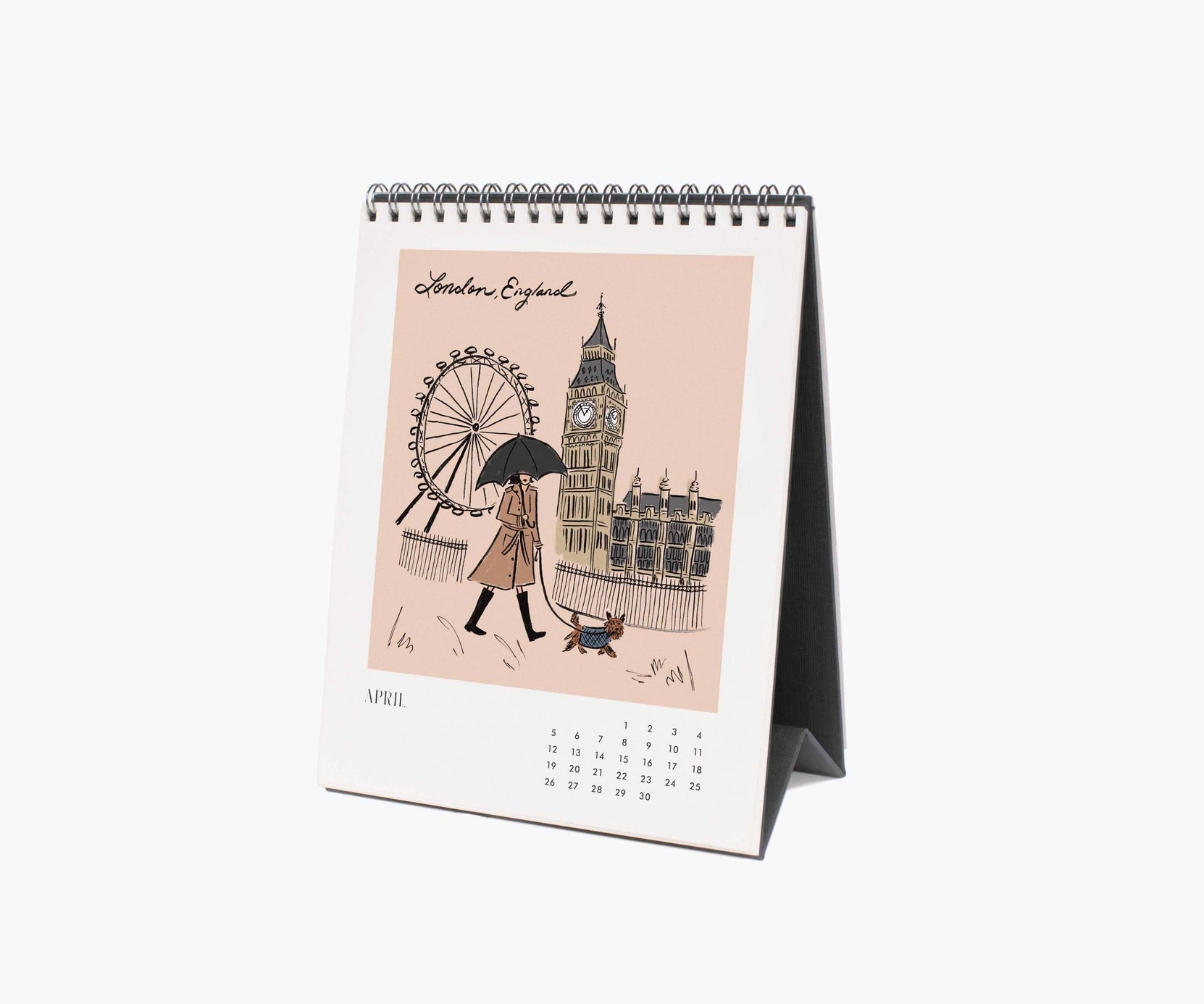 Rifle Paper Co. 2026 Desk Calendar - Travel Sketchbook