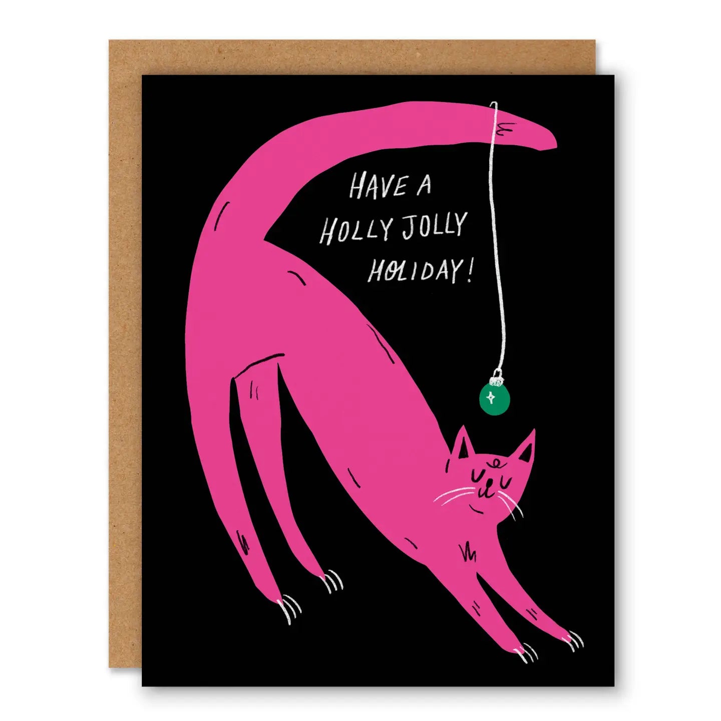 Badger & Burke Greeting Card - Holly Jolly Kitty