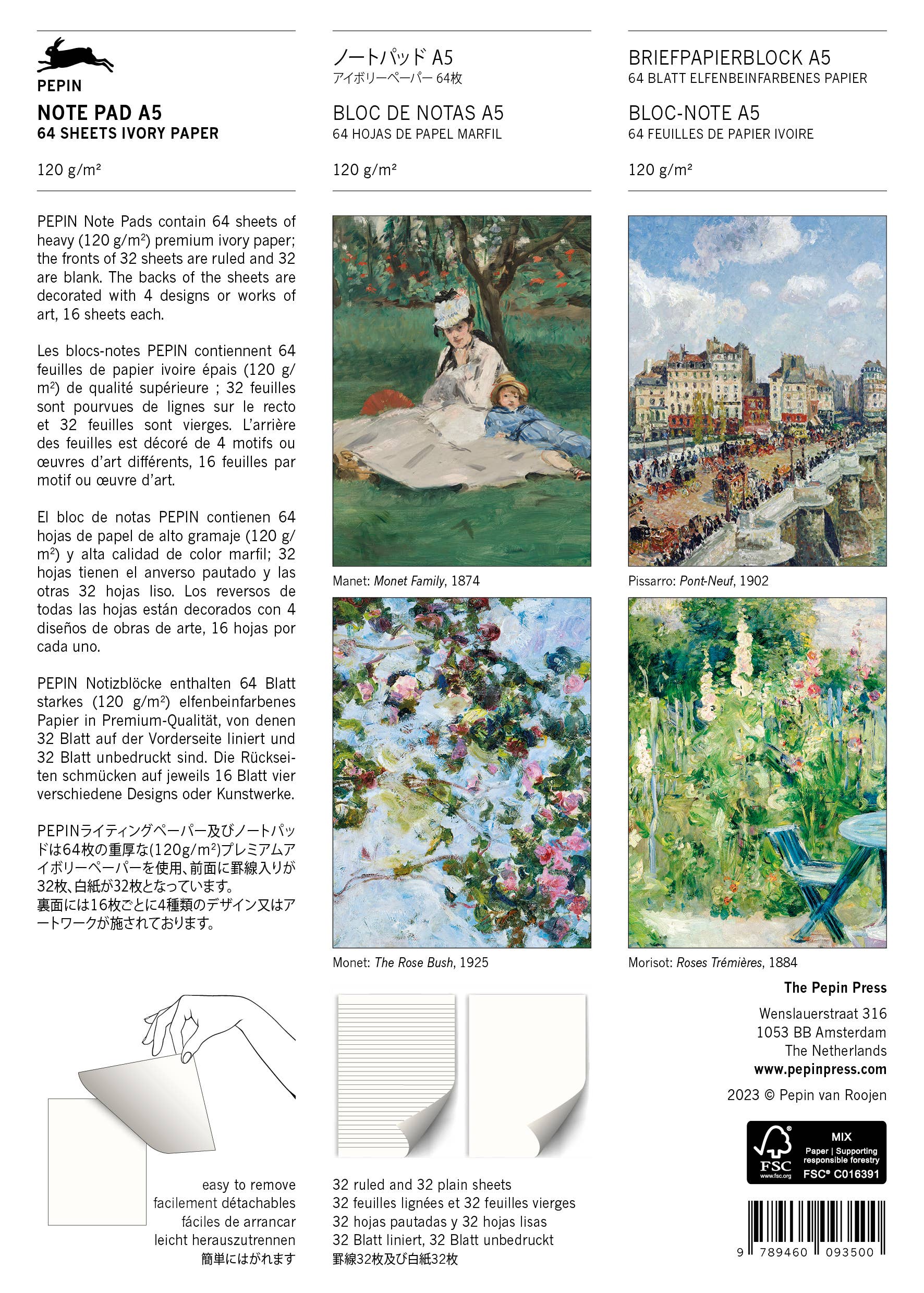 A5 Note Pad & Writing Paper - Impressionism