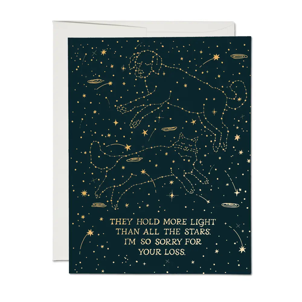 Red Cap Cards Greeting Card - Constellation Pet Sympathy