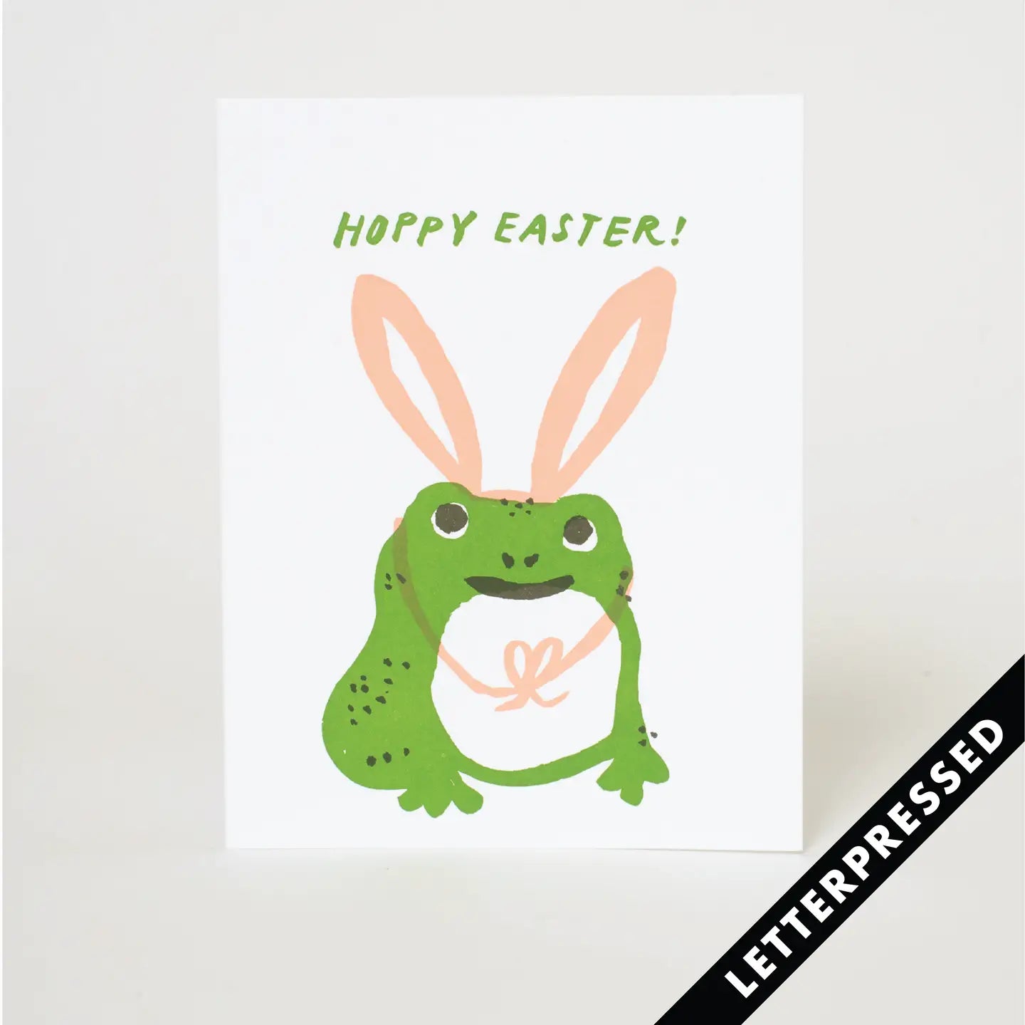 Egg Press Greeting Card - Hoppy Easter Frog