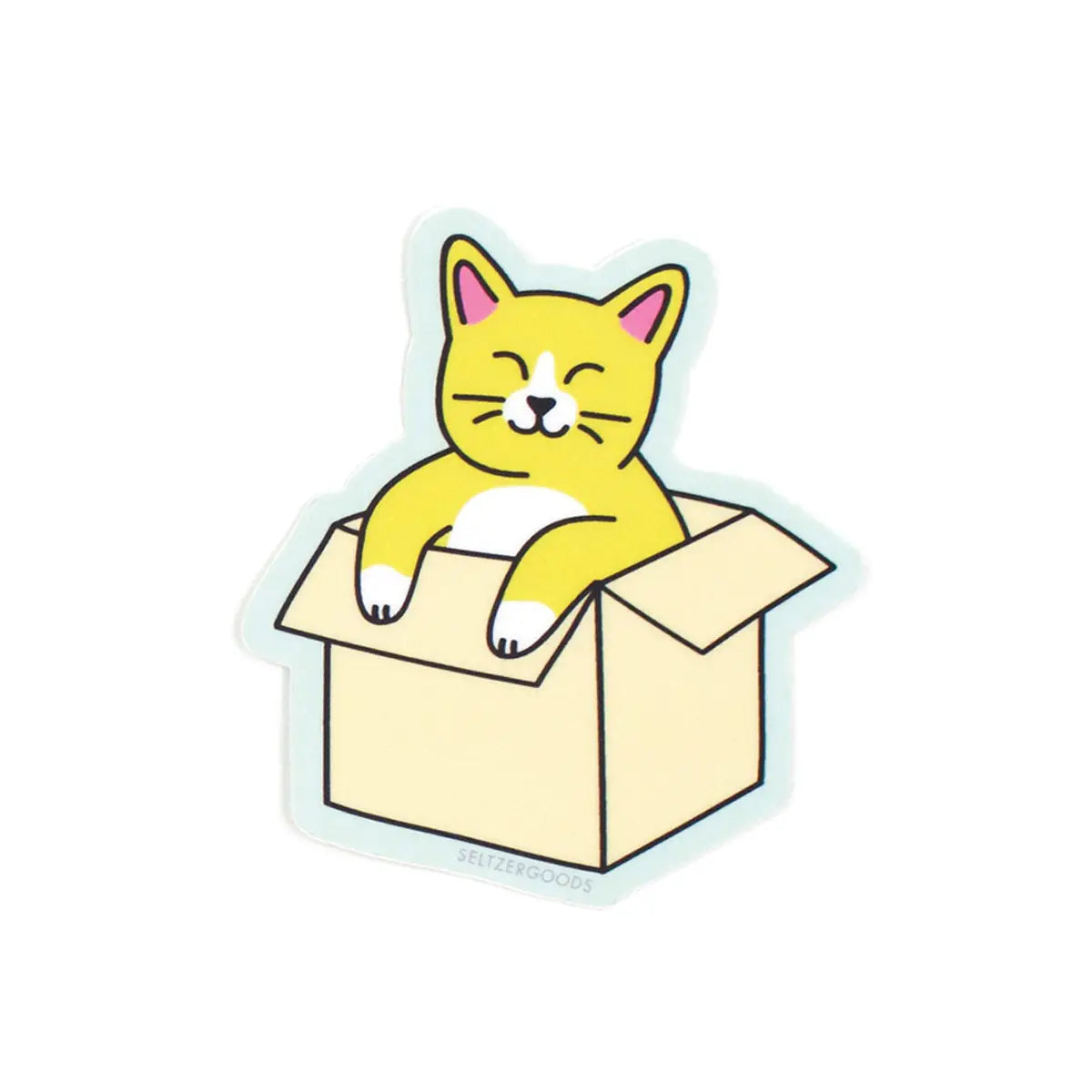 Sticker - Cat In Box