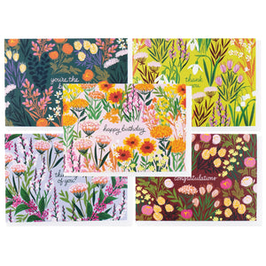 Smudge Ink Boxed Notes - Assorted Botanical Greetings