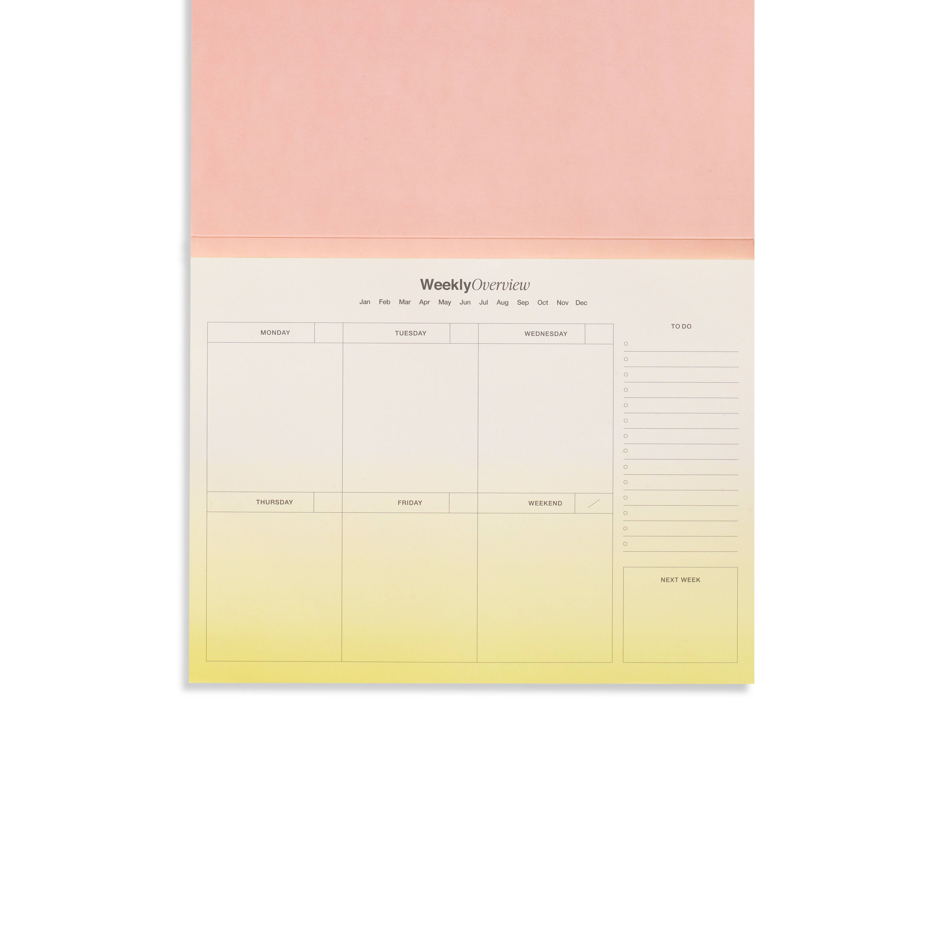 Undated Weekly Desk Planner - Fresh Growth