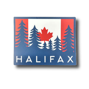 Sticker - Canadian Flag, Forest Silhouette (Halifax)