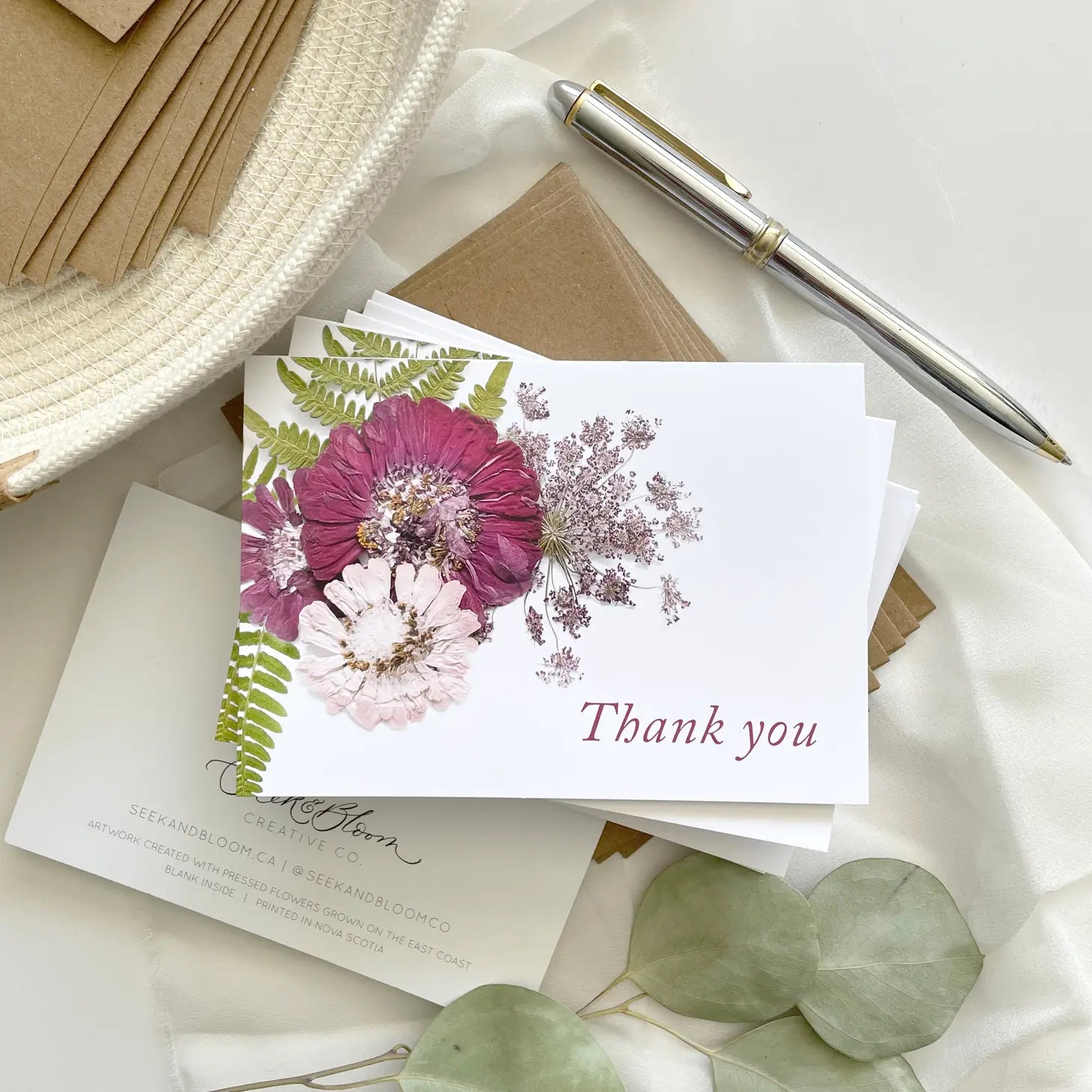 Seek & Bloom Boxed Notes - Zinnia Thank You