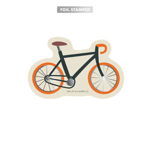 Sticker - Foil Stamped Bicycle