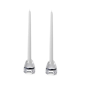 Set of 12" Taper Candles - White