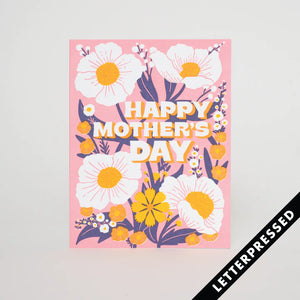 Egg Press Greeting Card - Mother's Day Poppies