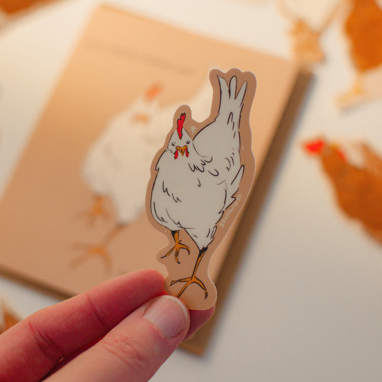 Sticker - White Chicken – Duly Noted Stationery