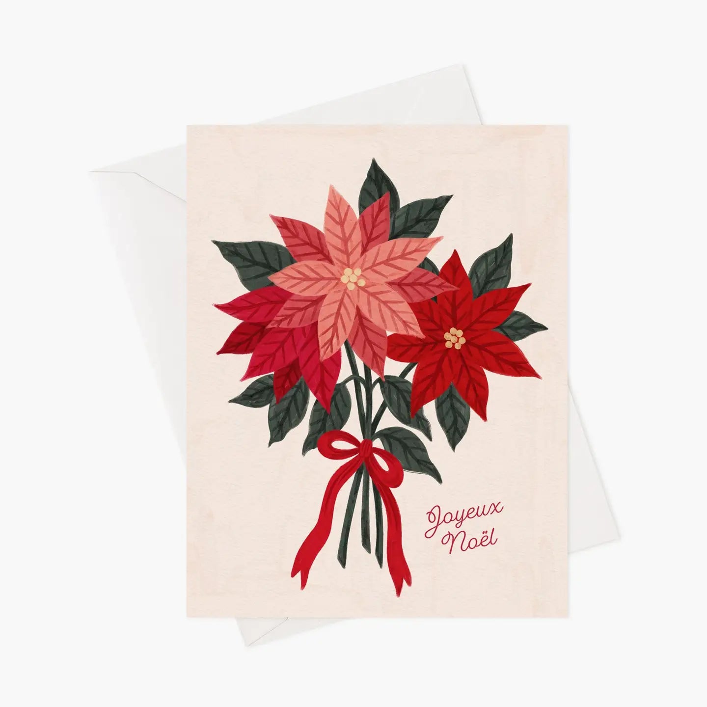 Greeting Card - Poinsettia Bouquet