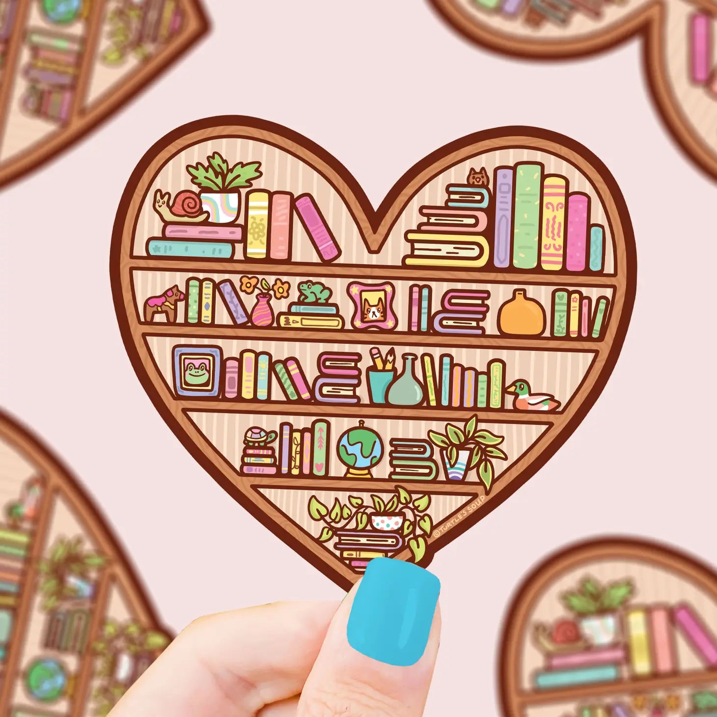 Sticker - Heart Shaped Bookshelf