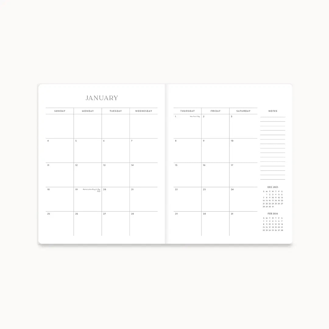 2026 Monthly Planner - Sunpetal