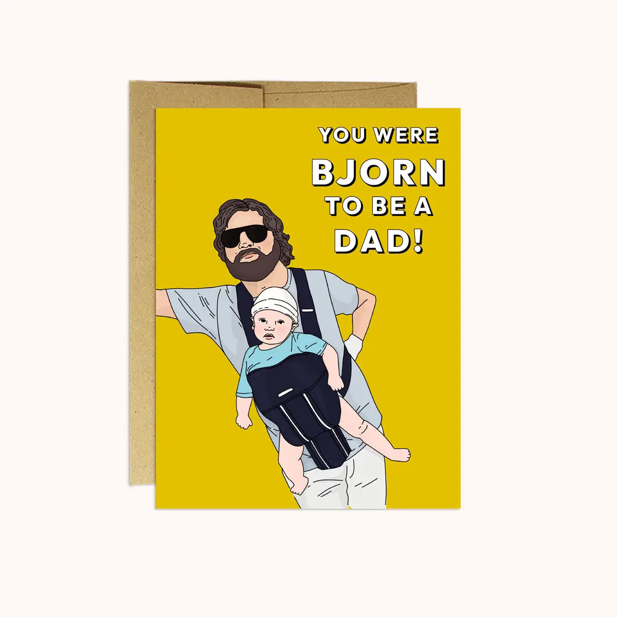 Party Mountain Greeting Card - Bjorn To Be a Dad