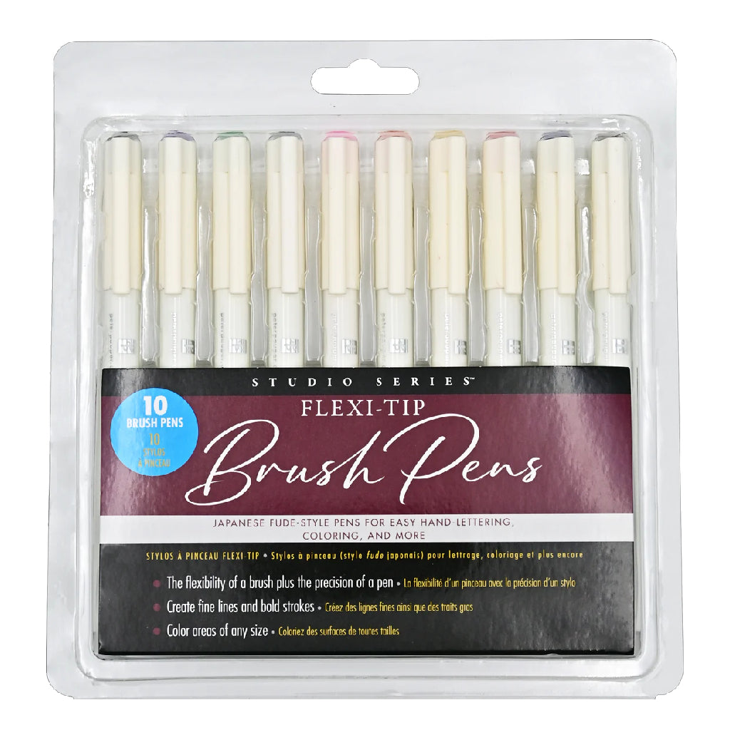 Studio Series Flexi-Tip Brush Pens - Set of 10