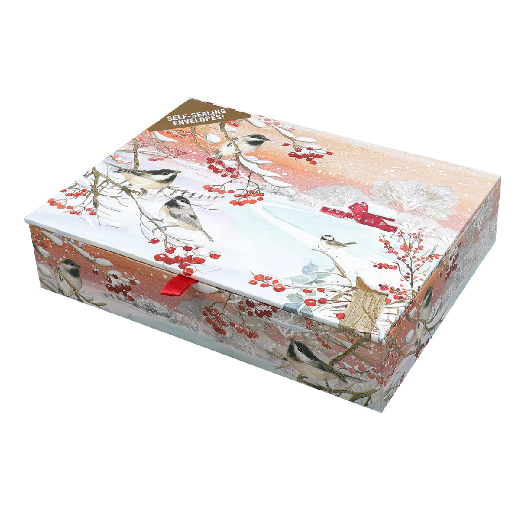 Peter Pauper Press Snowy Songbirds Deluxe Boxed Holiday Cards