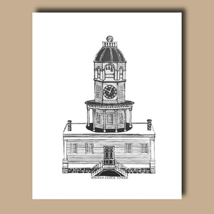 Holdfast Ink Poster - Halifax Clock Tower