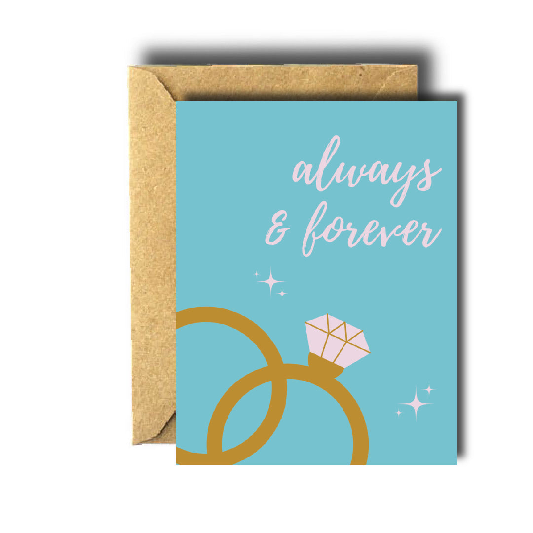 Bee Unique Greeting Card - Always & Forever Wedding/ Engagement Card
