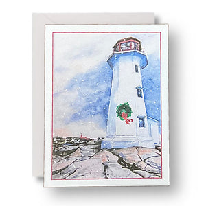 Pat Shattuck Holiday Card - Peggy's Cove Light