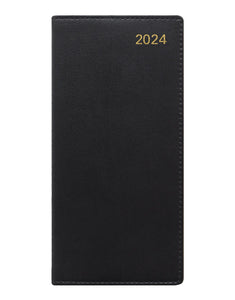 Letts 2024 Slim Horizontal Belgravia Planner - Black