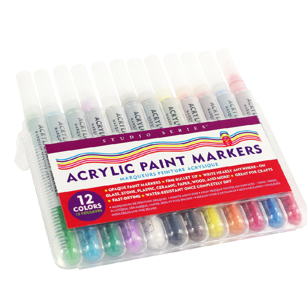 Studio Series Acrylic Paint Markers - Set of 12