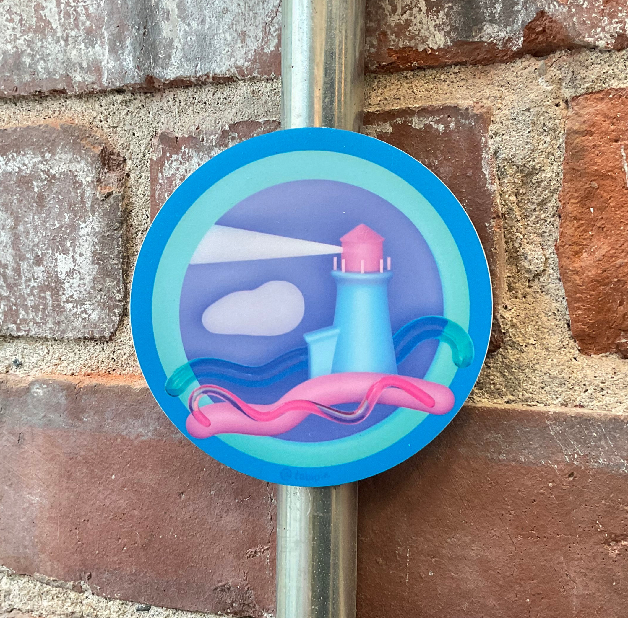 Tabipie Magnet - Vaporwave Peggy's Cove