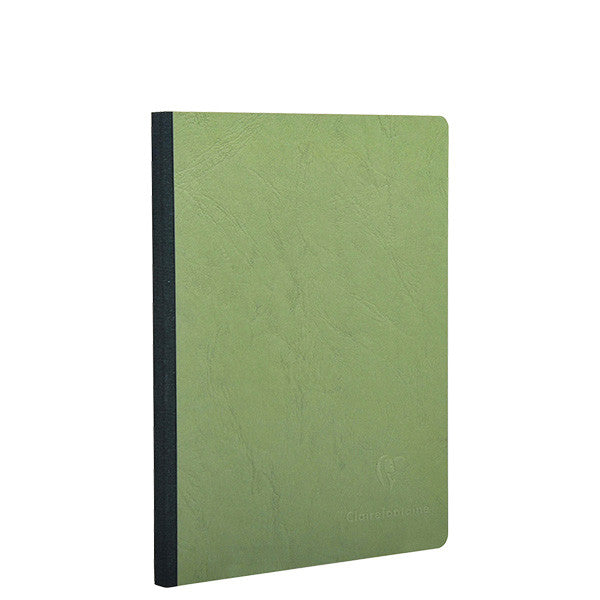 Clairefontaine Notebook Cloth Spine A5 Plain - Green