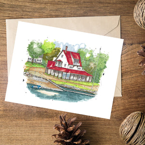 Downtown Sketcher Greeting Card - Chester Yacht Club