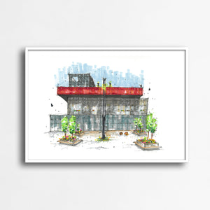 Downtown Sketcher Art Print - Halifax Library 8"x10"