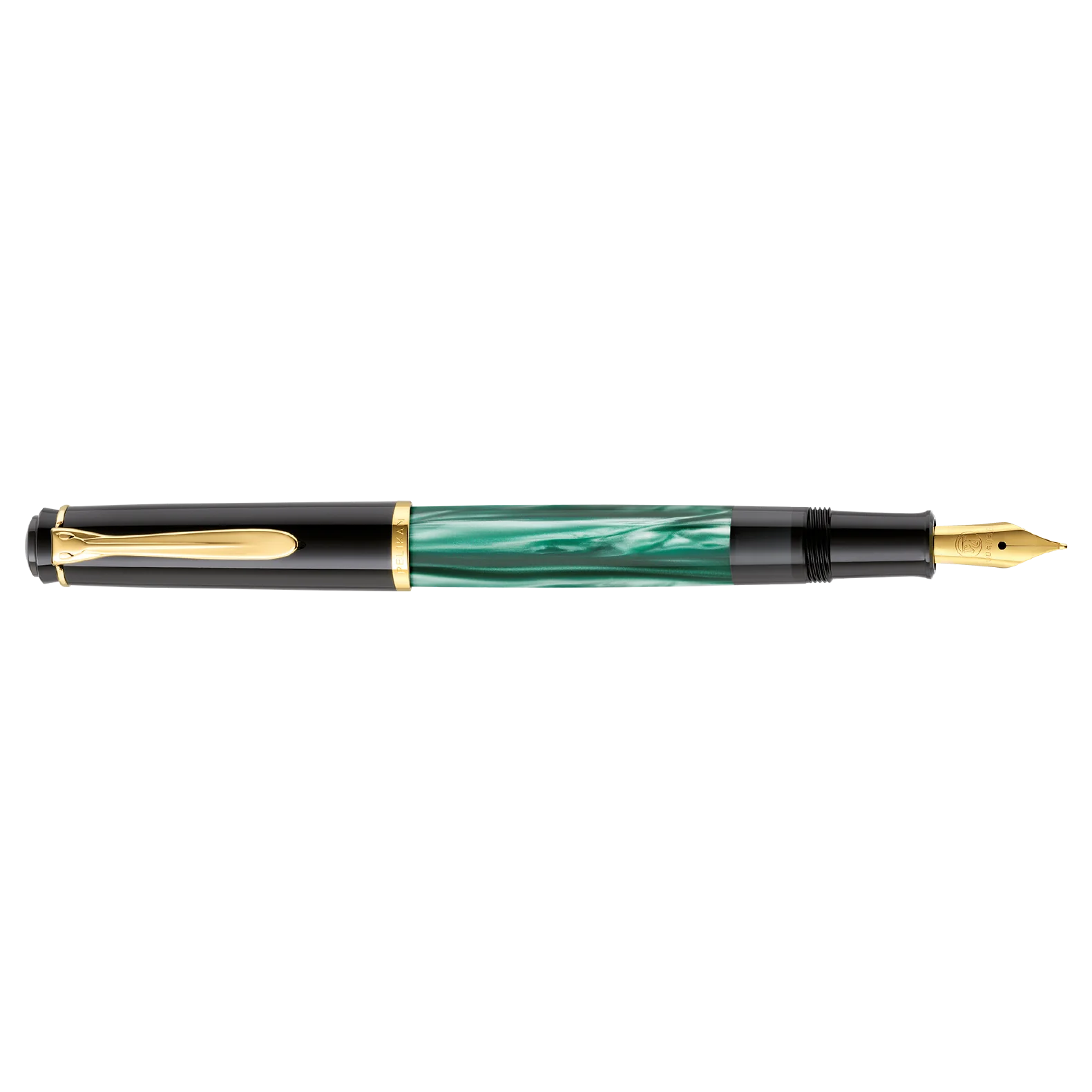Pelikan M200 Fountain Pen - Green Marble, Broad
