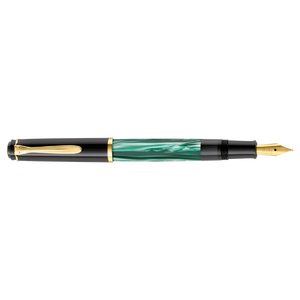 Pelikan M200 Fountain Pen - Green Marble, Broad