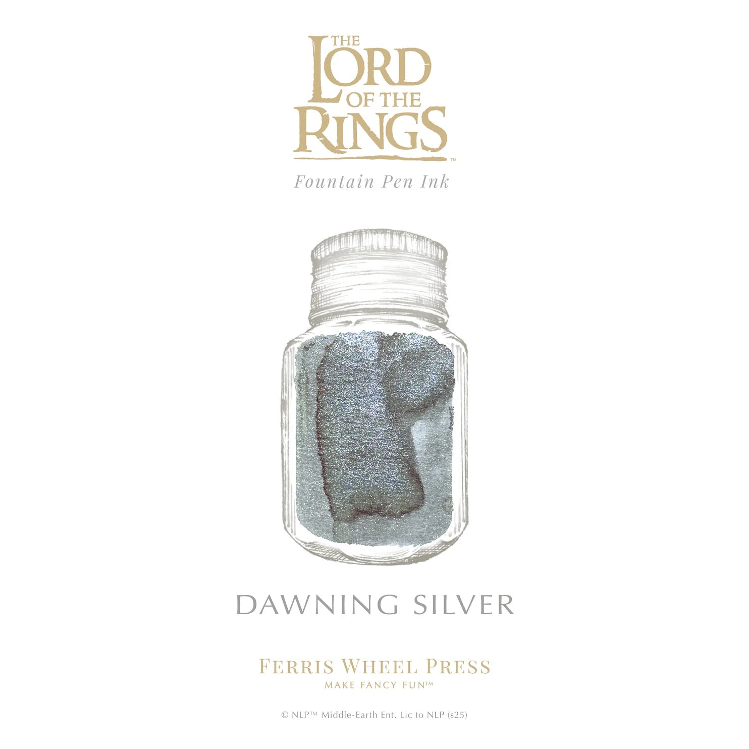 Ferris Wheel Press Bottled Ink - LOTR Dawning Silver 28ml
