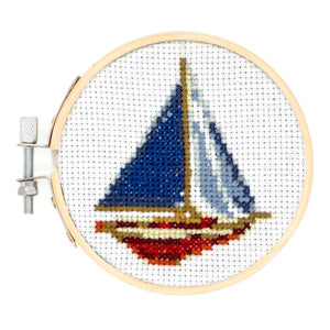 Mini Embroidery Kit - Sailboat