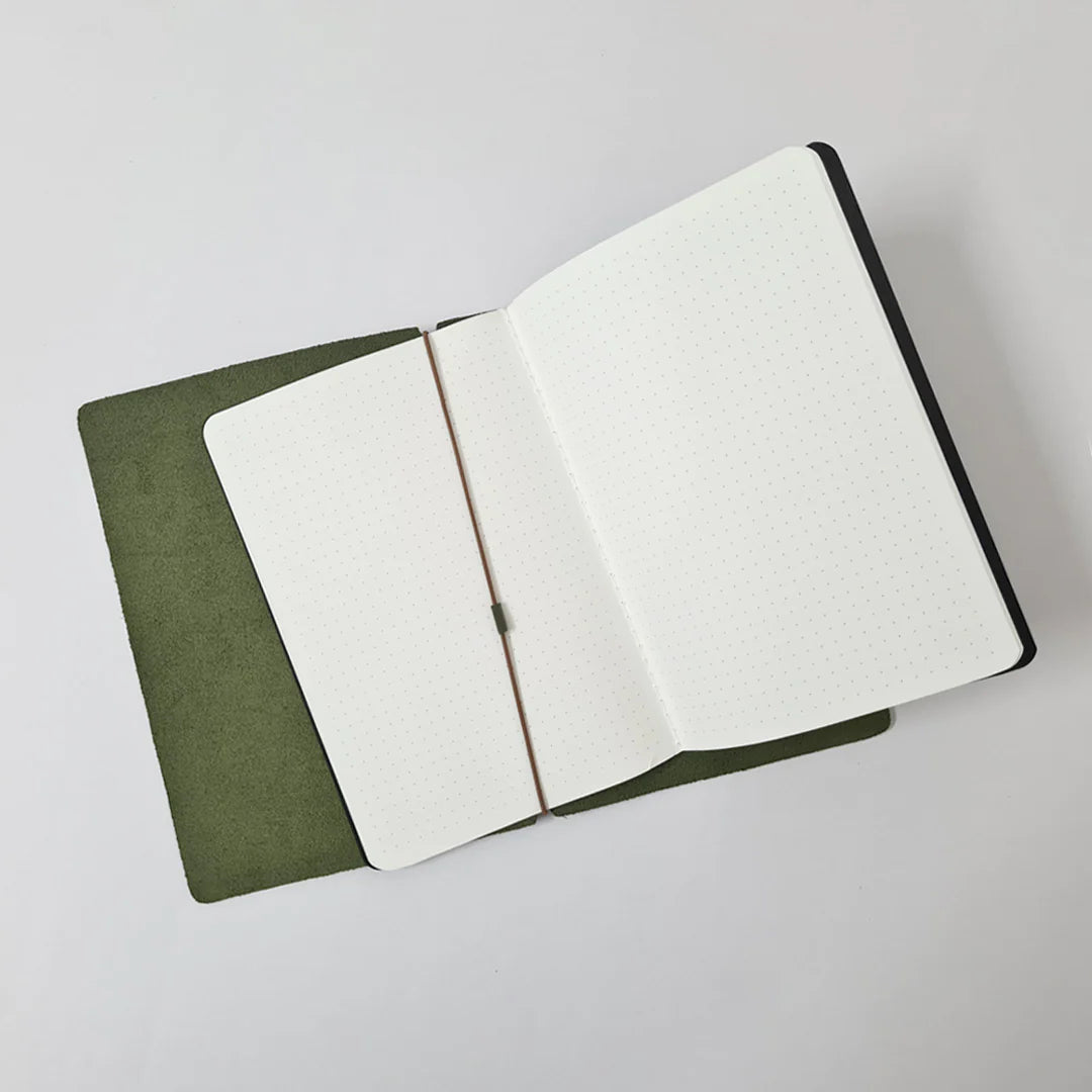 Endless Explorer Refillable Leather Notebook - Green