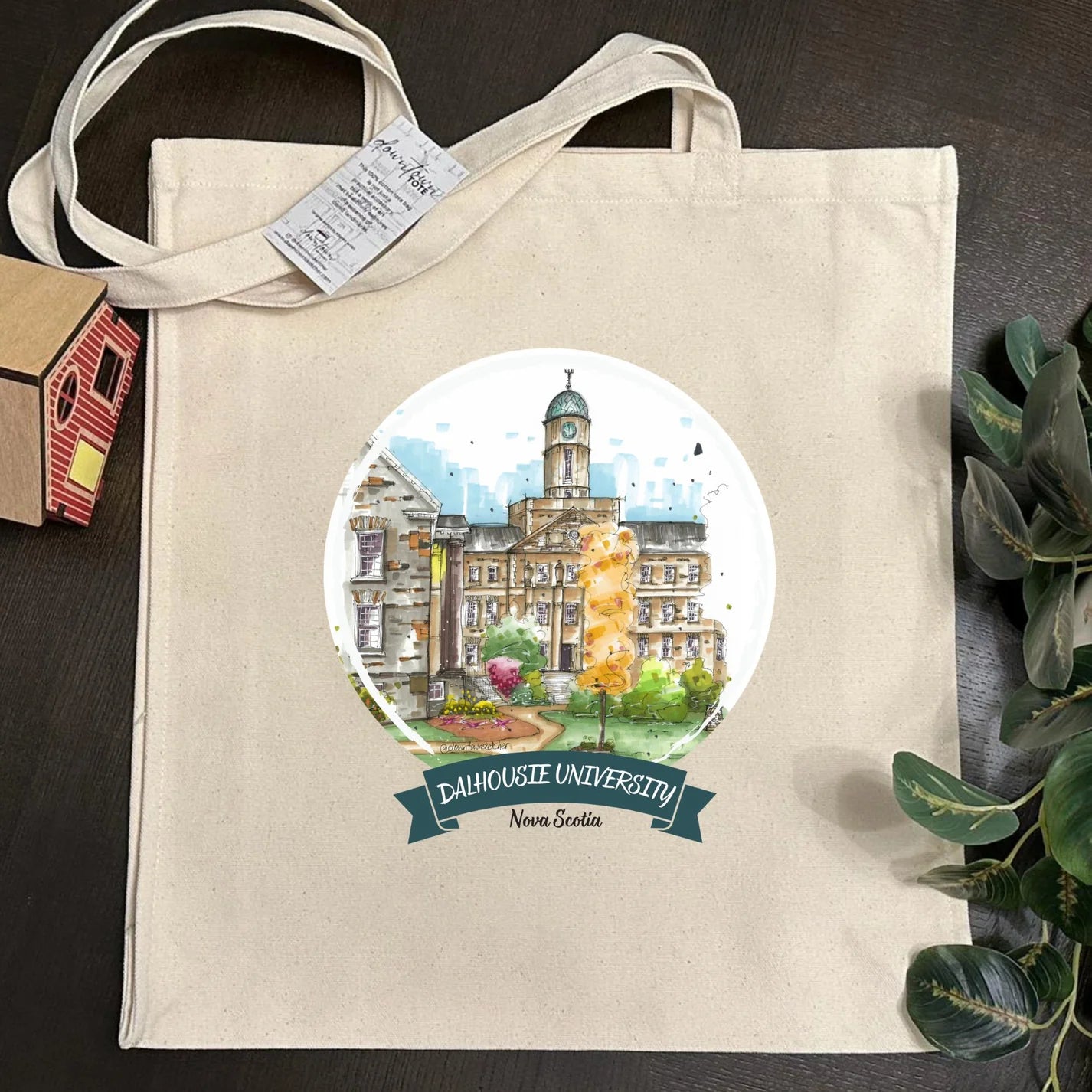 Downtown Sketcher Canvas Tote - Henry Hicks Building, Dalhousie University