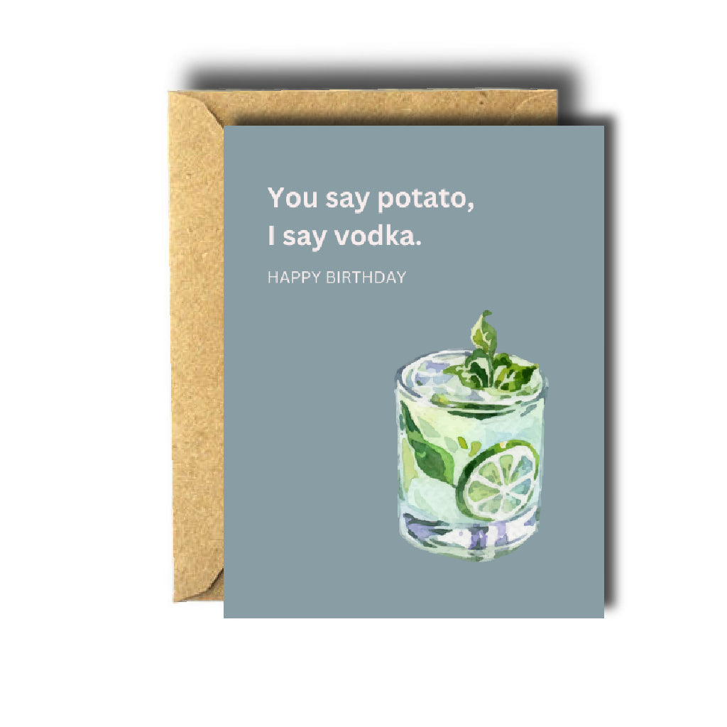 Bee Unique Greeting Card - Vodka Birthday