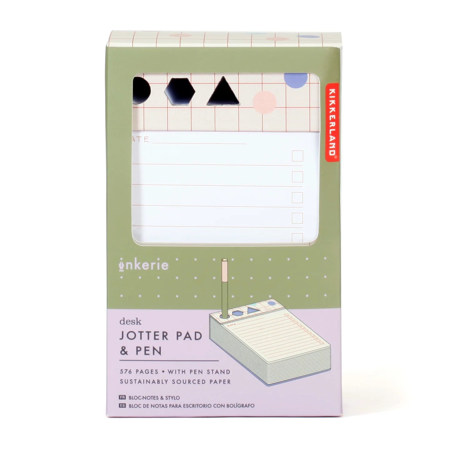 Notepad - Desk Jotter Pad and Pen