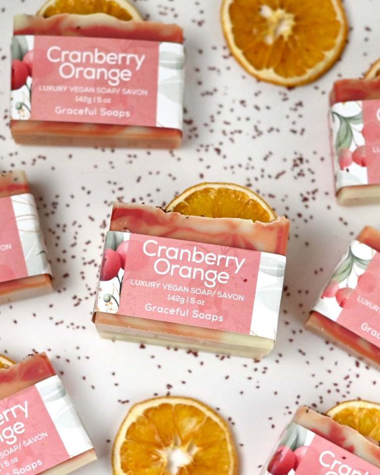 Graceful Soaps Bar Soap - Cranberry Orange