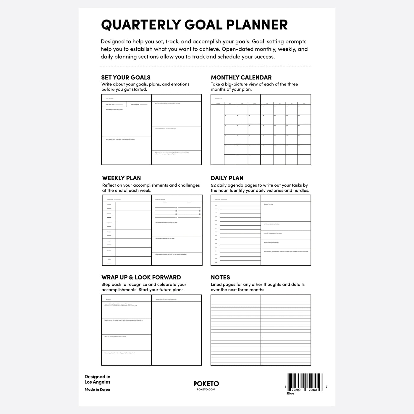 Quarterly Goal Planner - Red