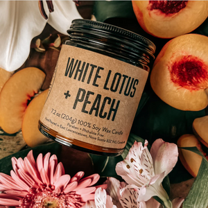 Lawrencetown Candle Co. Jar Candle - White Lotus + Peach