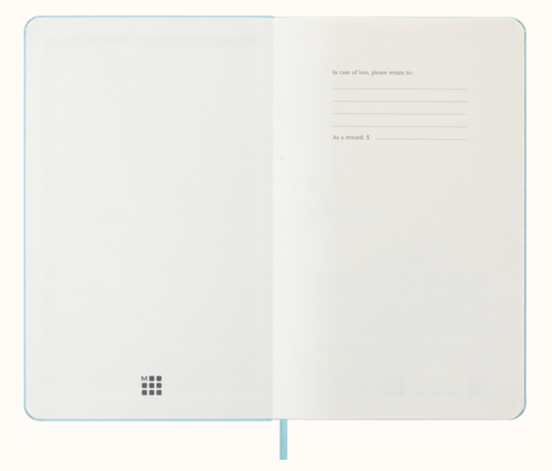 Moleskine 2026 Large Weekly Planner - Aquamarine, Hard Cover