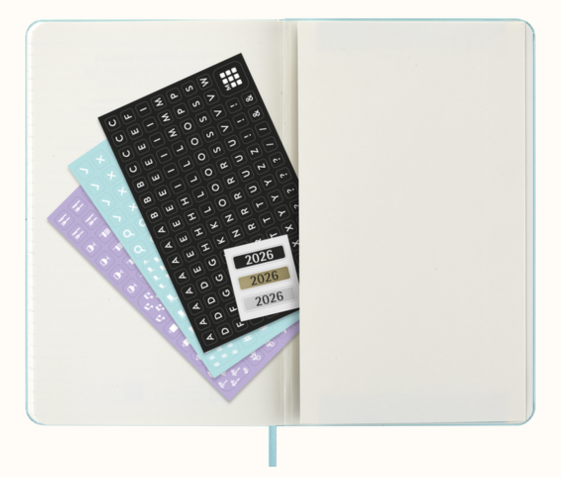 Moleskine 2026 Large Weekly Planner - Aquamarine, Hard Cover