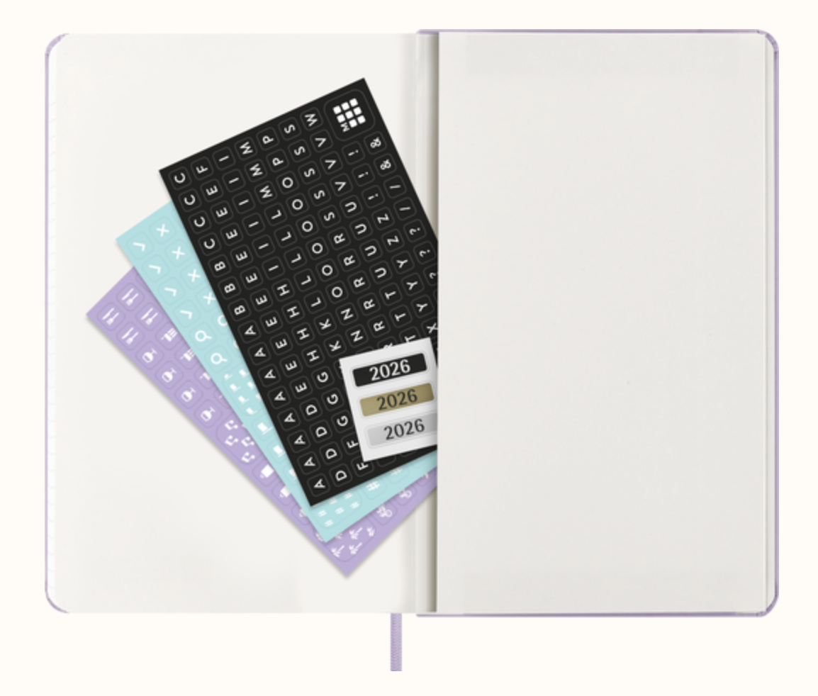 Moleskine 2026 Large Daily Planner - Lilac, Hard Cover