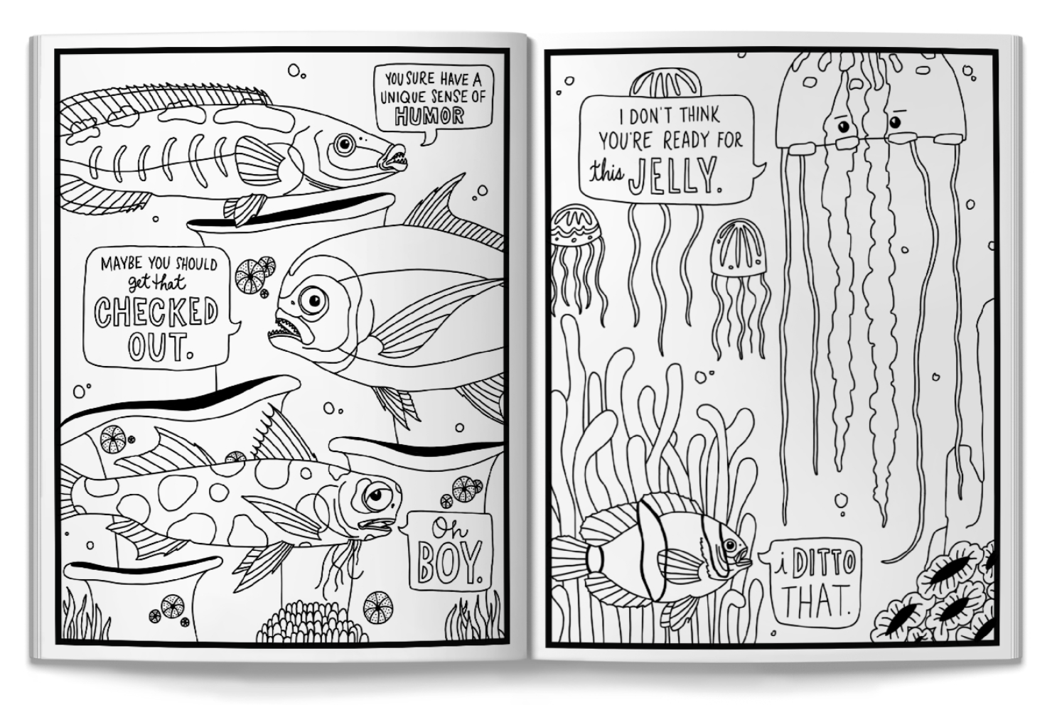 Colouring Book - Judgy Fish – Duly Noted Stationery