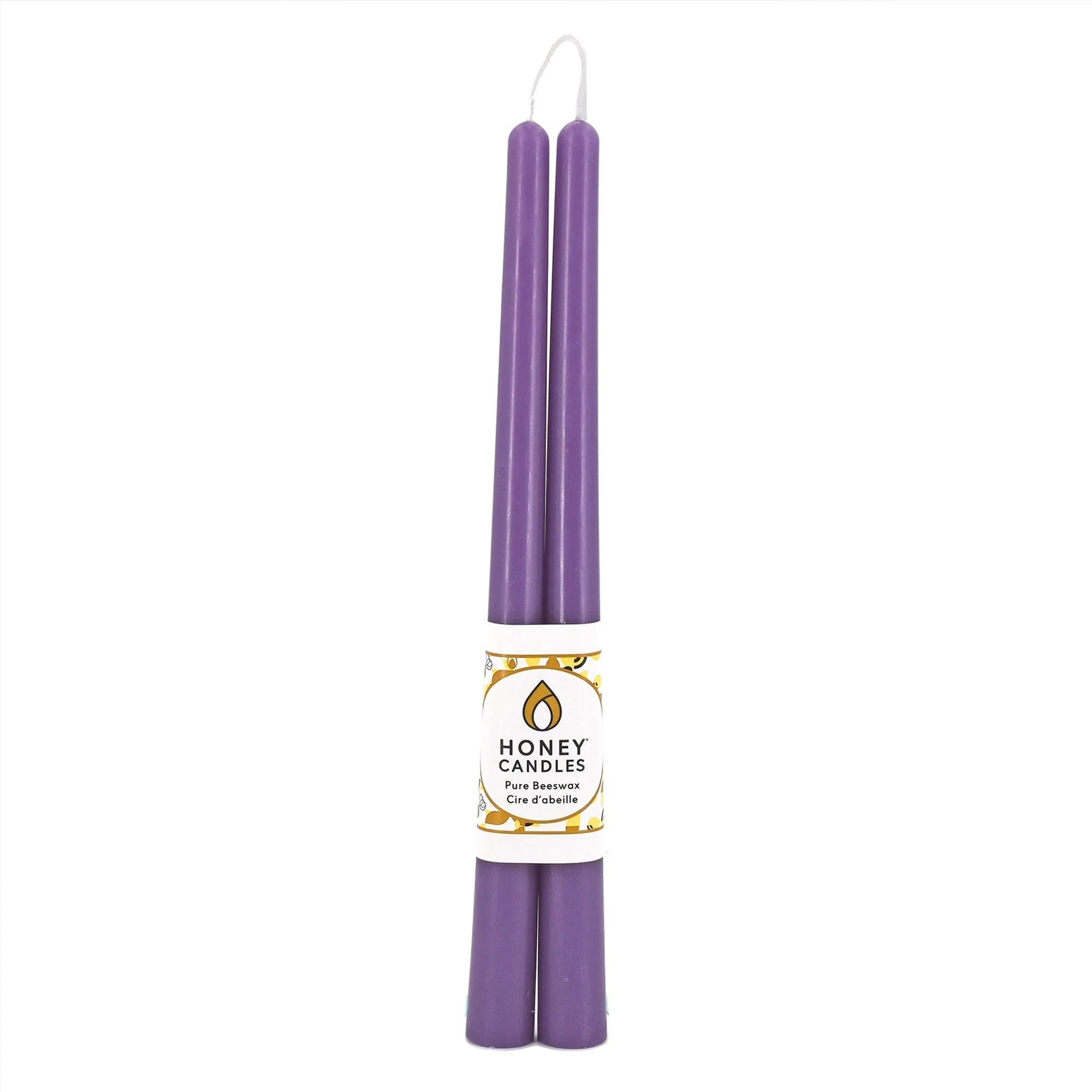 12" Taper Beeswax Candles - Spring Crocus