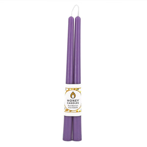 12" Taper Beeswax Candles - Spring Crocus
