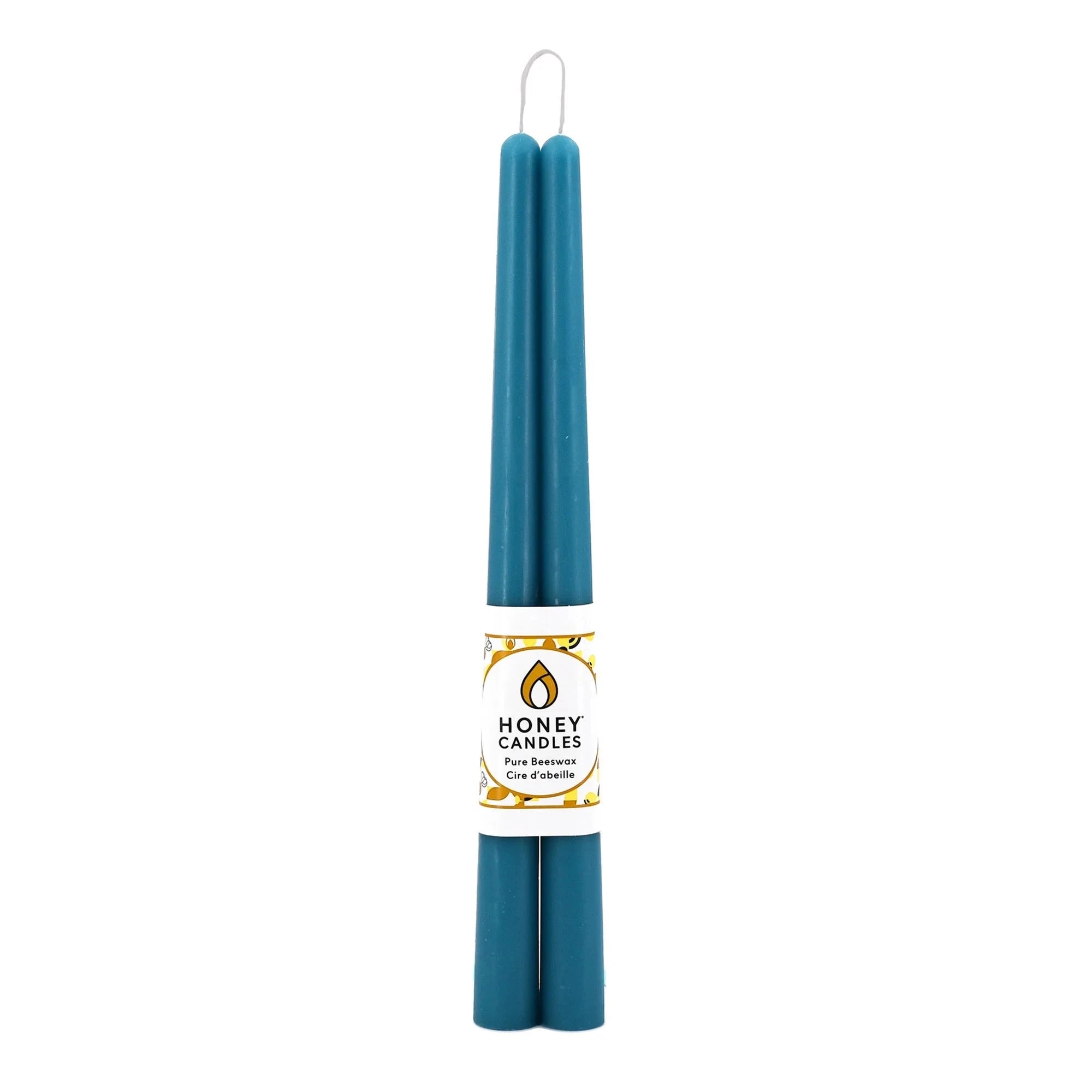 12" Taper Beeswax Candles - Glacier Teal